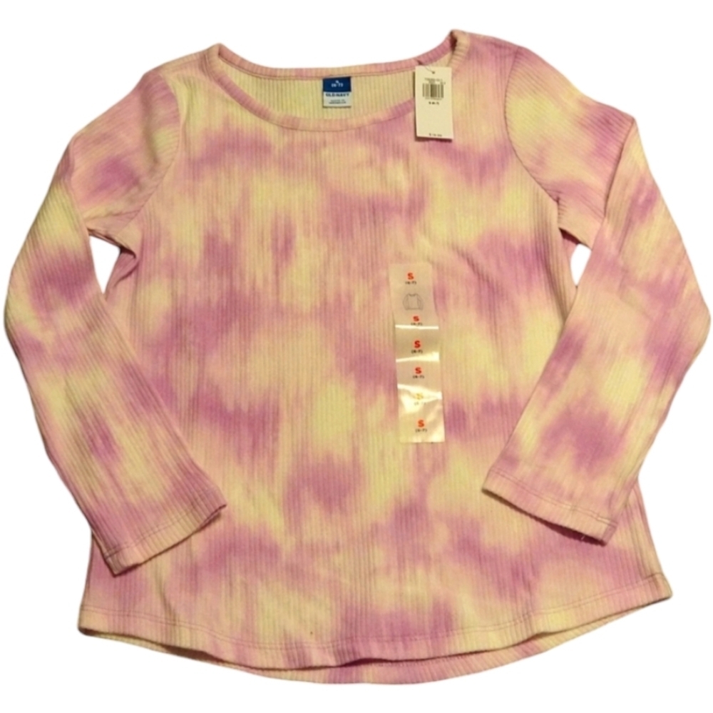 NWT Old Navy Lilac and Cream Tie-Dye Kids Shirt